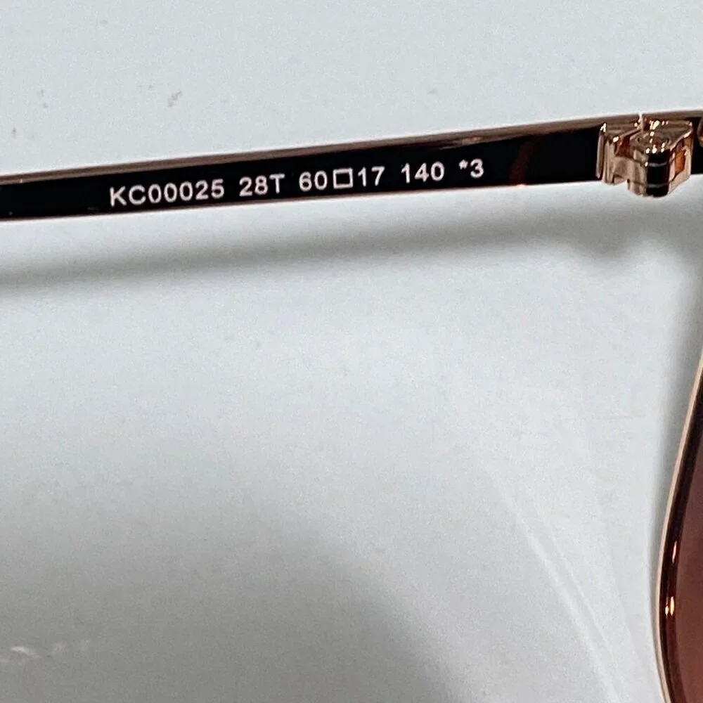 NEW Kenneth Cole Boho Gradient Square Lens Sunglasses in Rose Gold